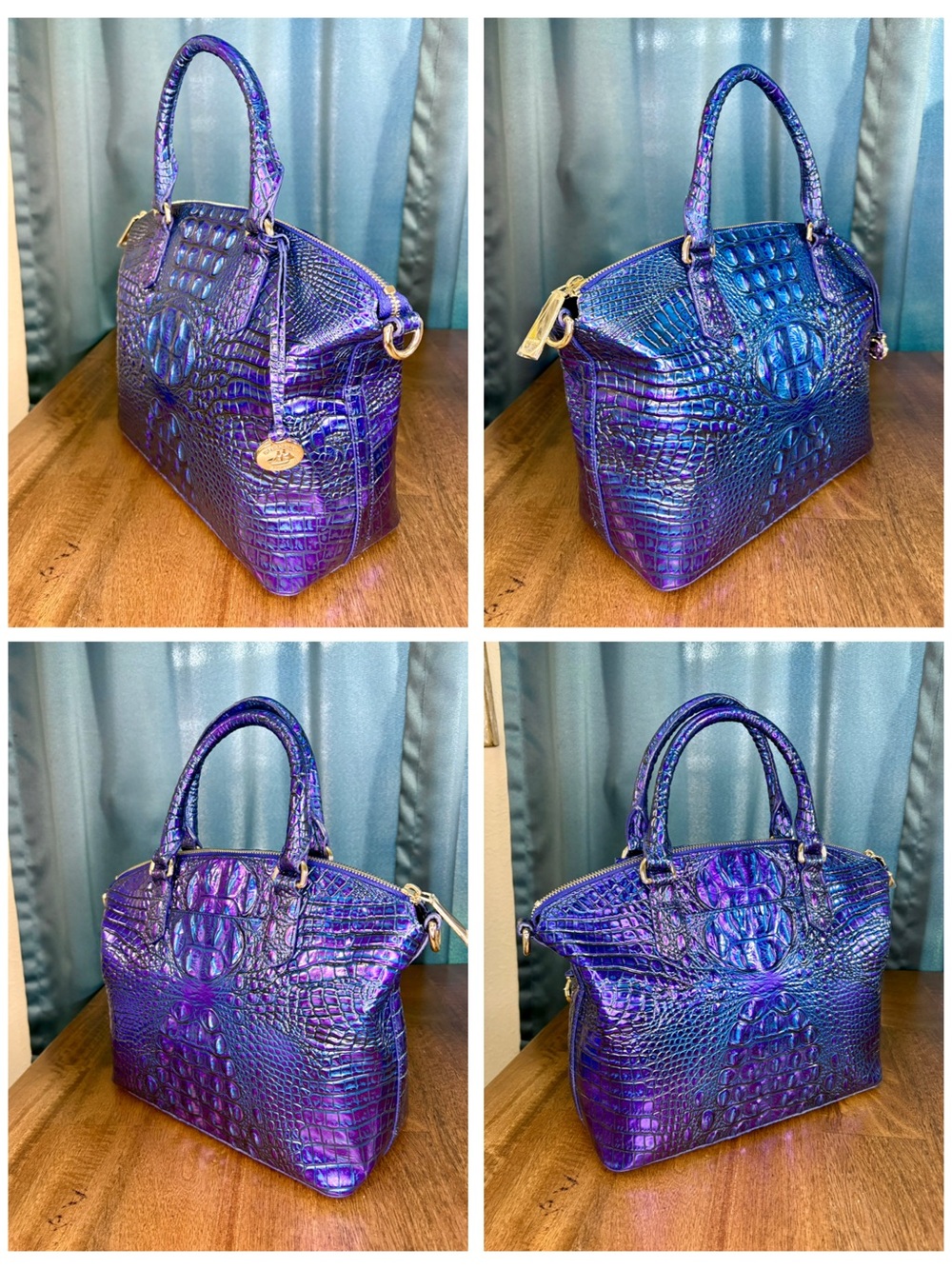 Brahmin GUC Md Duxbury - Neptune - Iridescent Blue & Purple - HTF, RARE - Picture 5 of 16
